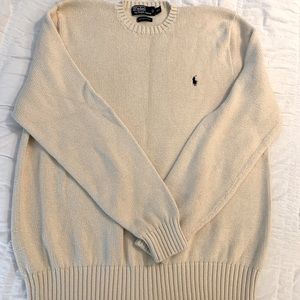 Polo RL Men’s Off White Cotton sweater size XXL